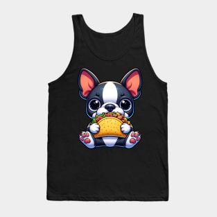 Boston Terrier Eating Taco Tank Top